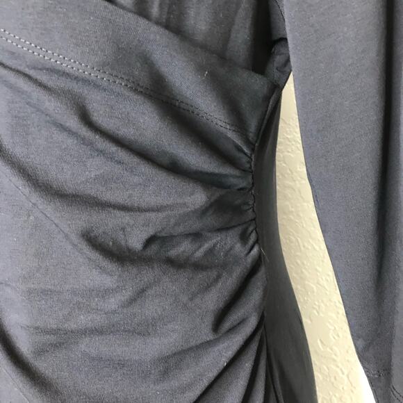 Soft Surroundings black faux wrap dress size Petite Small - Picture 11 of 13